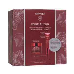 Apivita Πακέτο Προσφοράς Wine Elixir με Rich Αντιρυτιδική Κρέμα για Σύσφιξη & Lifting Πλούσιας Υφής, 50ml & Αντιρυτιδική Κρέμα για Μάτια & Χείλη, 15ml