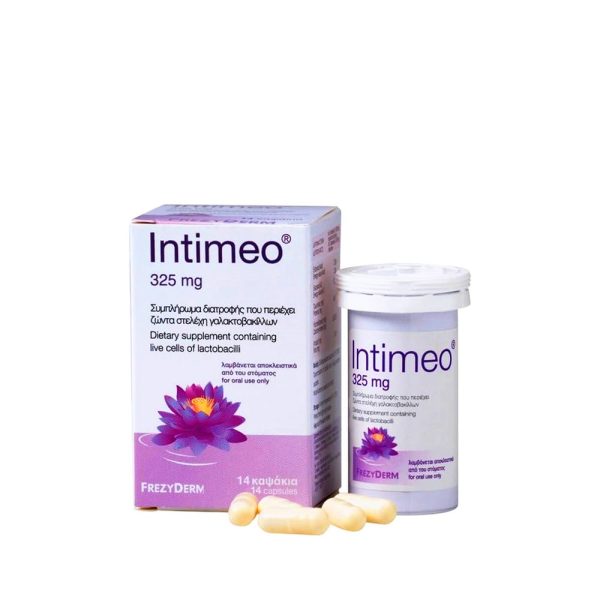 Frezyderm Intimeo Συμπλήρωμα Διατροφής με Ζώντα Στελέχοι Γαλακτοβακίλλων 325mg, 14 κάψουλες
