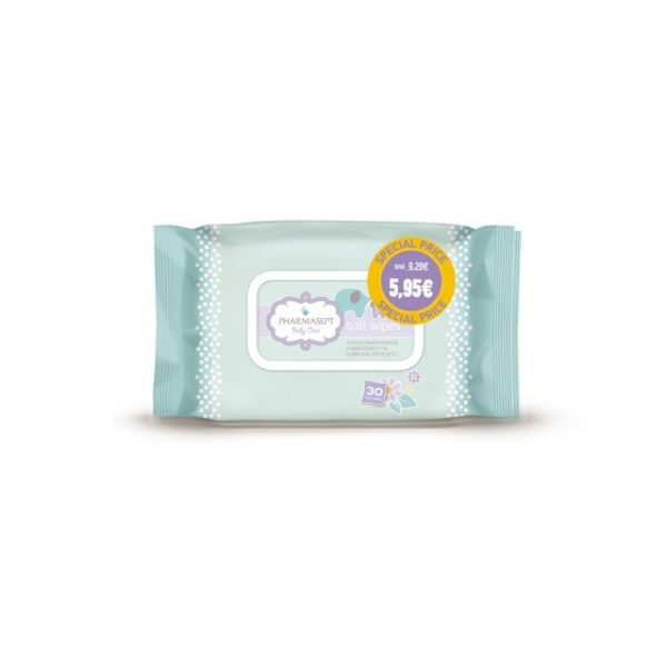Pharmasept Promo (Special Price) Baby Soft Wipes Μαλακά Μαντηλάκια, 2x30 τεμάχια