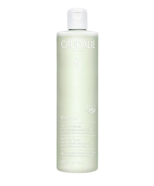 Caudalie Vinopure Purifying Toner 200ml, Τονωτική Λοσιόν για Επιδερμίδα με Τάση Ακμής