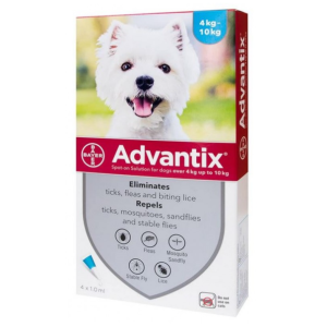 Advantix Spot-On Διάλυμα Για Σκύλους Από 4-10Kg, 4 Πιπέτες