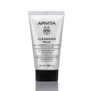 Apivita Μini Cleansing Γαλάκτωμα Καθαρισμού με Χαμομήλι & Μέλι για Πρόσωπο & Μάτια, 50ml