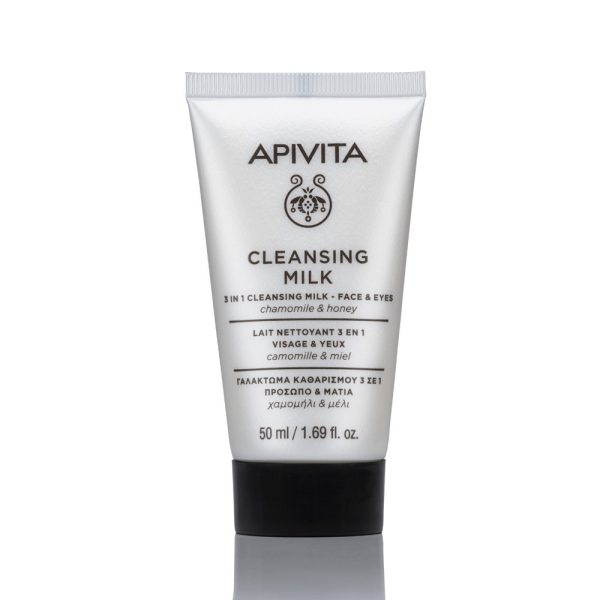Apivita Μini Cleansing Γαλάκτωμα Καθαρισμού με Χαμομήλι & Μέλι για Πρόσωπο & Μάτια, 50ml