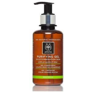 Apivita Cleansing Purifying  Gel Propolis & Lime, Gel Καθαρισμού Προσώπου Για Λιπαρές - Μεικτές  Επιδερμίδες, 200ml