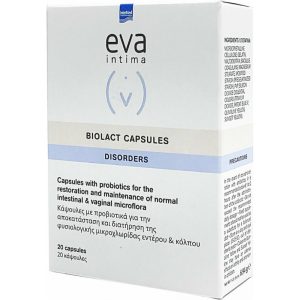 Intermed Eva Intima Biolact Capsules Προβιοτικά Για Την Εντερική & Κολπική Χλωρίδα 20 κάψουλες