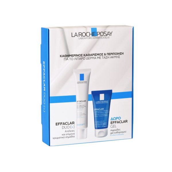 La Roche Posay SET Effaclar Duo 40ml & ΔΩΡΟ Effaclar Gel 50ml, Ενυδατική Τζελ-Κρέμα Κατά των Ατελειών & ΔΩΡΟ Ζελ Καθαρισμού για Λιπαρό Δέρμα με Τάση Ακμής