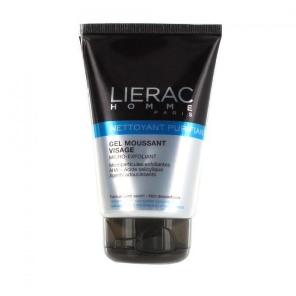 LIERAC Homme Gel Nettoyant Purifiant, 100 ml