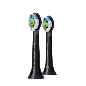 Philips Sonicare W2 Optimal Black HX6062/13 2τεμ, Ανταλλακτικές Κεφαλές Οδοντόβουρτσας Μαύρες
