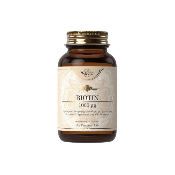 Sky Premium Life Biotin 1000mg, για Υγιή Μαλλιά, Νύχια & Δέρμα, 60 caps
