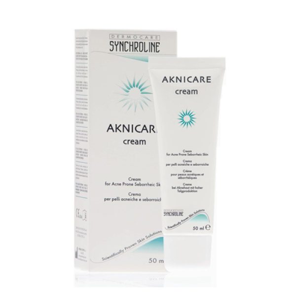 Synchroline Aknicare Cream 50ml, Λεπτόρρευστη Κρέμα Προσώπου με Σμηγματορρυθμιστική & Ενυδατική Δράση