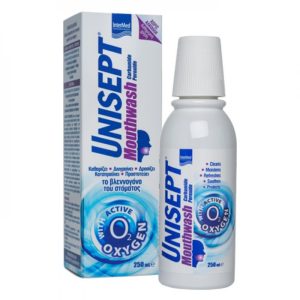 Intermed Unisept Buccal Mouthwash With Active Oxygen 250ml, Στοματικό Διάλυμα για Καθημερινή Χρήση