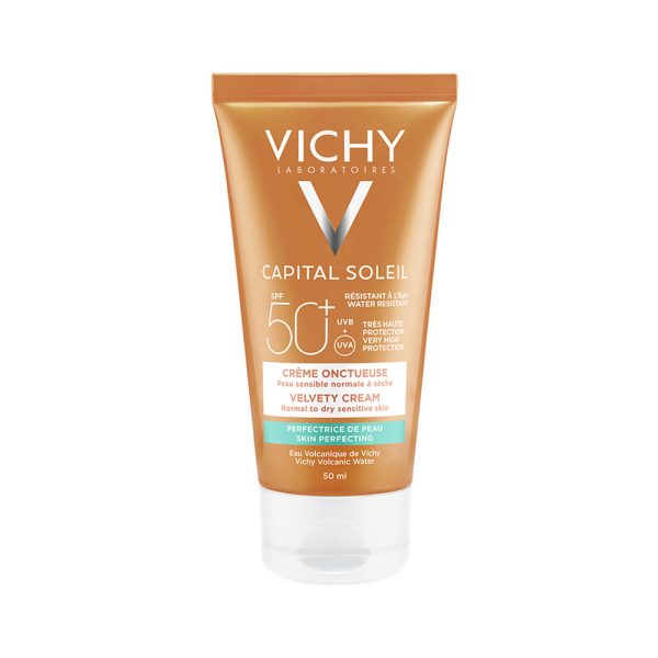Vichy Ideal Soleil Αντηλιακή Κρέμα Προσώπου SPF50+ για Βελούδινη Επιδερμίδα, 50ml