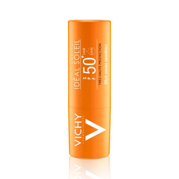 Vichy Ideal Soleil SPF50+ Stick Zones Sensibles Αντιηλιακό Στικ για τις Ζώνες σε Έντονη Έκθεση, 9 gr
