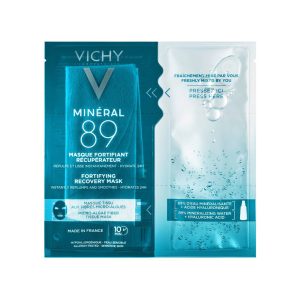 Vichy Mineral 89 Fortifying Instant Recovery Mask, Μάσκα Ενδυνάμωσης & Επανόρθωσης Με Ιαματικό Μεταλλικό Νερό & Υαλουρονικό Οξύ, 29g