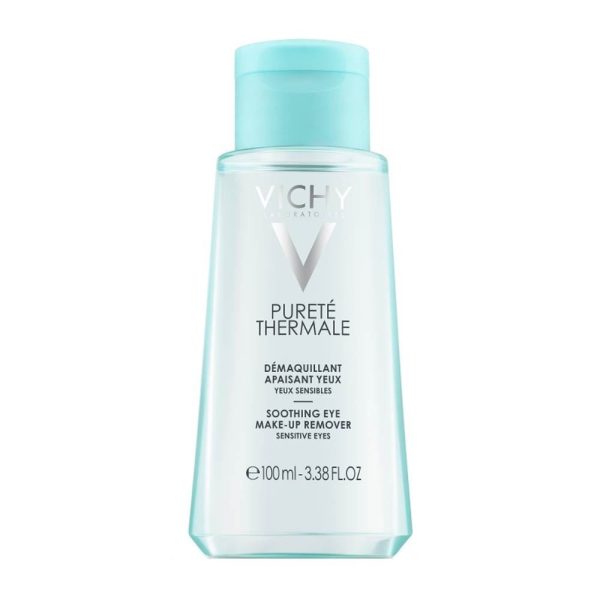 Vichy Purete Thermale Soothing Eye Make-Up Remover Ντεμακιγιάζ Mατιών για Eυαίσθητα Mάτια, 100ml