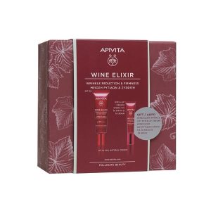 Apivita Promo Wine Elixir Wrinkle & Firmness Day Cream SPF30 40 ml + Δώρο Wrinkle Lift Eye & Lip Cream, 15ml