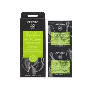 Αpivita Prickly Pear Face Mask Μάσκα Προσώπου για ενυδάτωση & καταπράυνση με Φραγκόσυκο, 2 x 8ml