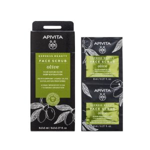 Apivita Express Beauty With Olive Κρέμα βαθιάς απολέπισης με ελιά, 2x8ml