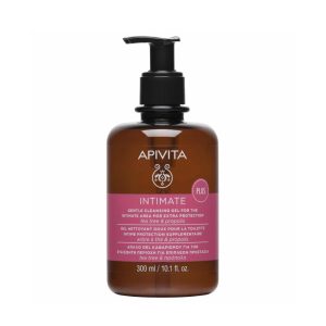 APIVITA Intimate Plus Απαλό Gel Καθαρισμού για την Ευαίσθητη Περιοχή για Επιπλέον Προστασία με tea tree & πρόπολη, 300ml