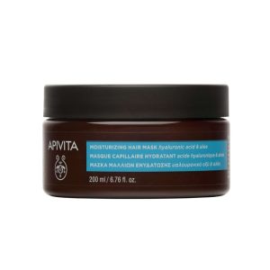 Apivita Moisturizing Hair Mask Μάσκα Μαλλιών Ενυδάτωσης με Αλόη & Υαλουρονικό Οξύ, 200ml