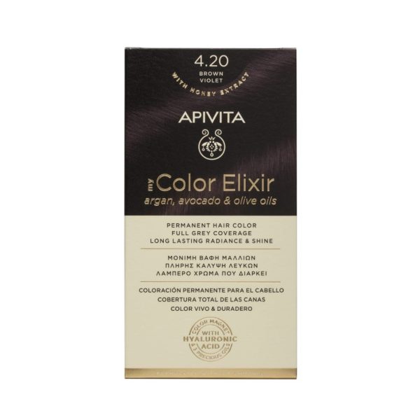 Apivita My Color Elixir 4.20 Καστανό Βιολετί