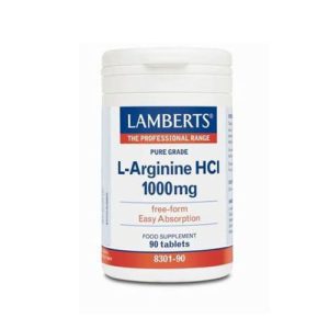 Lamberts L-ARGININE 1000 mg, 90 ταμπλέτες 