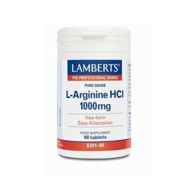 Lamberts L-ARGININE 1000 mg, 90 ταμπλέτες 