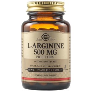 Solgar L-Arginine 500mg Συμπλήρωμα Διατροφής με Αργινίνη για Ανάπτυξη, Αποκατάσταση & Ενδυνάμωση του Μυϊκού Συστήματος, 50 veg.caps