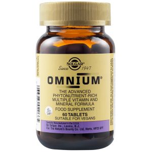 Solgar Omnium Multiple, 60tabs. Συμπλήρωμα διατροφής πλούσιο σε βιταμίνες, μέταλλα, ιχνοστοιχεία, ισχυρά αντιοξειδωτικές ουσίες.