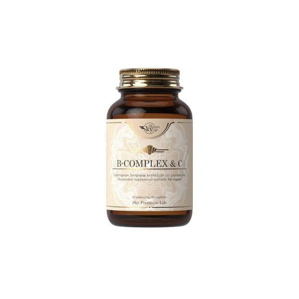 Sky Premium Life B-Complex With Vitamin C Συμπλήρωμα Διατροφής Με Βιταμίνες B-Complex Και Βιταμίνη C, 60 κάψουλες