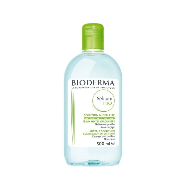 Bioderma Sebium H2O Solution 500ml, Καθαριστικό Προσώπου για Λιπαρές Επιδερμίδες
