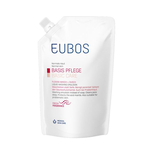 Eubos Liquid Red Refill 400ml, Ανταλλακτικό Υγρό Καθαρισμού Προσώπου και Σώματος με Άρωμα
