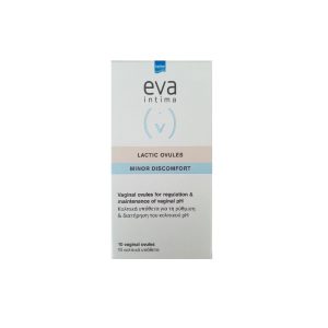Intermed Eva Intima Lactic Ovules Minor Discomfort 10 τεμ, Κολπικά Υπόθετα για τη Ρύθμιση & Διατήρηση του Κολπικού Ph 10τεμ