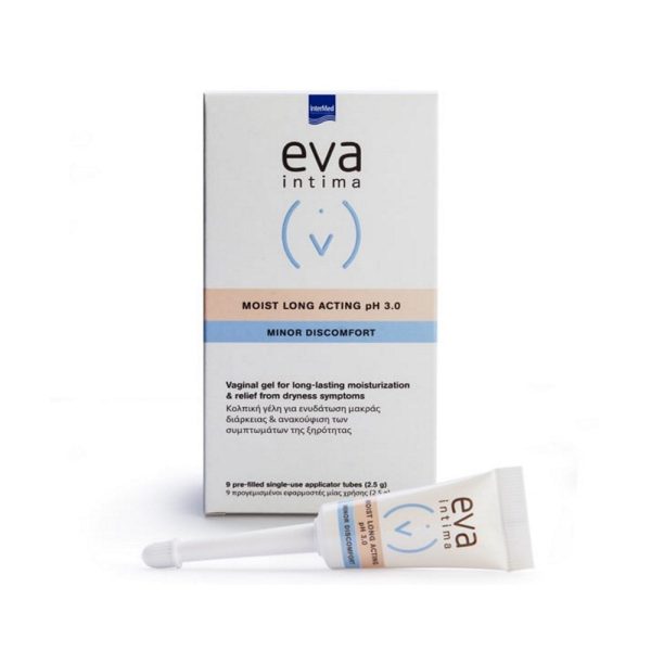 Intermed Eva Intima Moist Long Acting pH 3.0 Vaginal Gel 9x2.5gr, Υγραντική γέλη για την Ανακούφιση της Ξηρότητας του Κόλπου