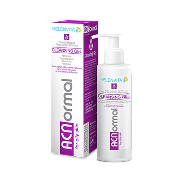 Helenvita ACNormal Cleansing Gel 200ml, Υγρό Τζελ Καθαρισμού για Λιπαρή με Τάση Ακμής Επιδερμίδα