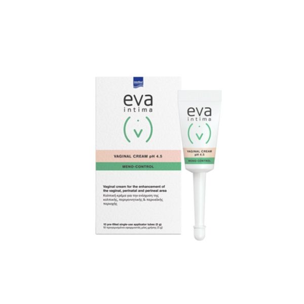Intermed Eva Intima Vaginal Cream pH 4.5 10x5gr, Κολπική Kρέμα Iσχυρής Aνάπλασης της Kολπικής Περιοχής της Περι-εμμηνοπαυσιακής Γυναίκας