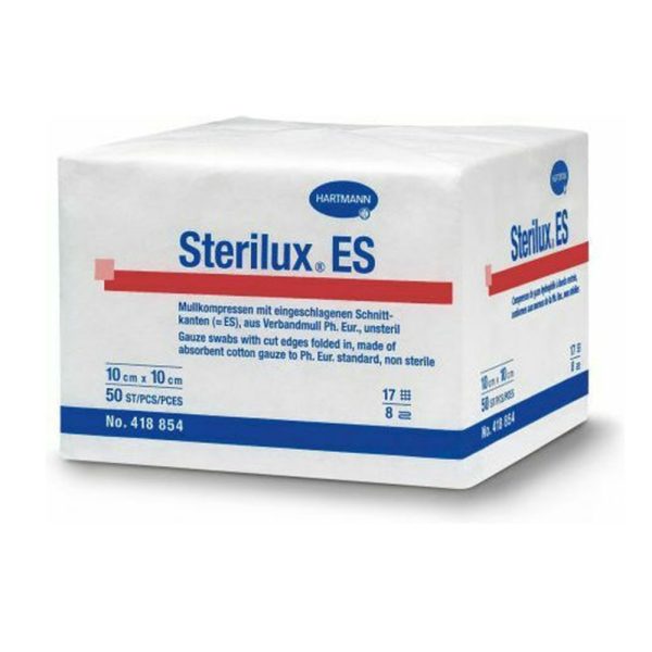 Hartmann Sterilux ES μη αποστειρωμένη 17 κλωστών, 8πλή 10x10cm 100τμχ