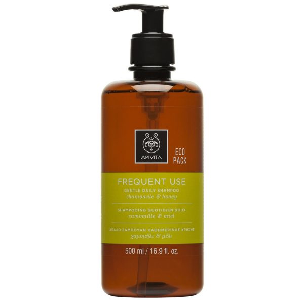 Apivita Frequent Use Chamomile & Honey Shampoo Eco Pack, 500ml
