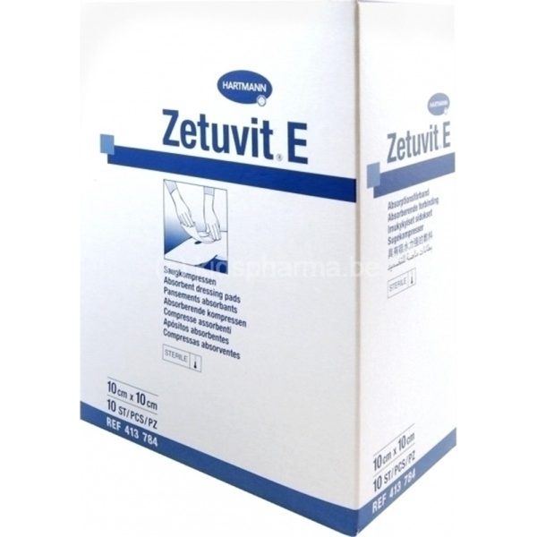 Γάζες Απορροφητικές Hartmann Zetuvit E Διαστάσεις 10cm x 10cm, 25τμχ