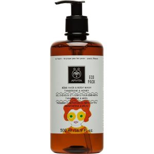 Apivita Eco Pack Kids Σαμπουάν & Αφρόλουτρο Μανταρίνι Μέλι, 500ml