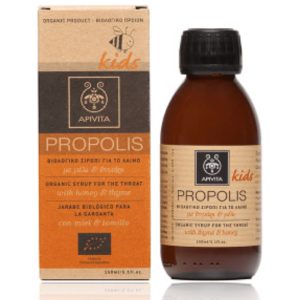 Apivita Propolis Παιδικό Βιολογικό Σιρόπι με Μέλι & Θυμάρι για το Βήχα & τον Ερεθισμένο Λαιμό, 150ml