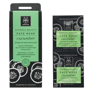 Apivita Express Beauty Μάσκα Εντατικής Ενυδάτωσης με Αγγούρι, 2x8ml