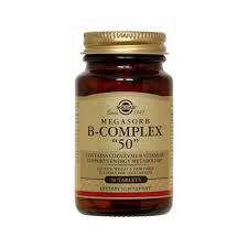 Solgar Megasorb Vitamin B-Complex, Σύμπλεγμα Βιταμινών Β για Τόνωση του Ανοσοποιητικού & Νευρικού Συστήματος, 50 tabs