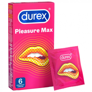 Durex Pleasure Max 6τεμ, Προφυλακτικά με Κουκίδες & Ραβδώσεις