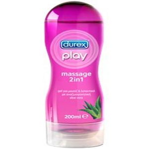 Durex Play Massage Aloe Gel Λιπαντικό Μασάζ για Απόλυτες Στιγμές Απόλαυσης & Ευχαρίστησης, 200ml