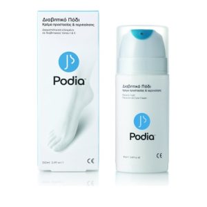 Podia Diabetic's Foot Protection & care Cream Διαβητικό Πόδι Κρέμα Προστασίας και Περιποίησης, 100ml