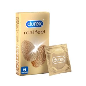 Durex Real Feel 6τεμ, Πολύ Λεπτά Προφυλακτικά Χωρίς Λάτεξ
