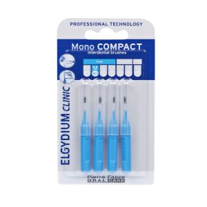 Elgydium Clinic Mono Compact Μεσοδόντια Βουρτσάκια 0.4mm σε χρώμα Μπλε 4τμχ