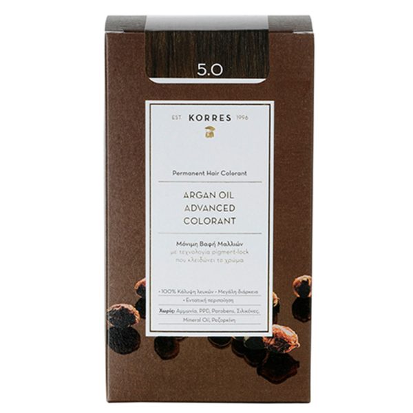 Korres Argan Oil Advanced Colorant 5.0 Καστανό Ανοιχτό Φυσικό