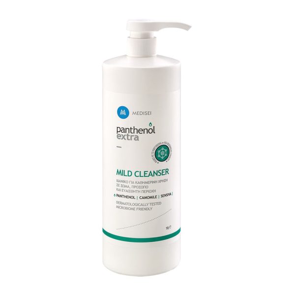 Panthenol Extra Mild Cleanser 1lt, Απαλό Καθαριστικό για Σώμα, Πρόσωπο & Ευαίσθητη Περιοχή